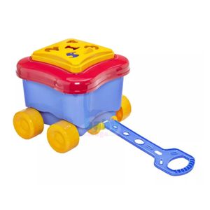 Bauzinho Com Rodas Baby Land Azul - Cardoso Toys