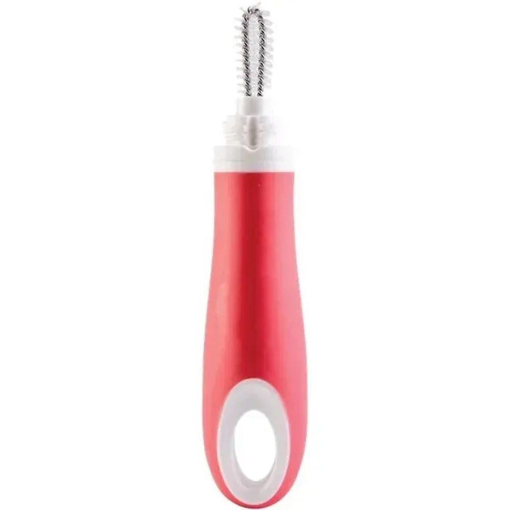 Escova Para Mamadeira E Bico Rosa - Buba - Baby Mega
