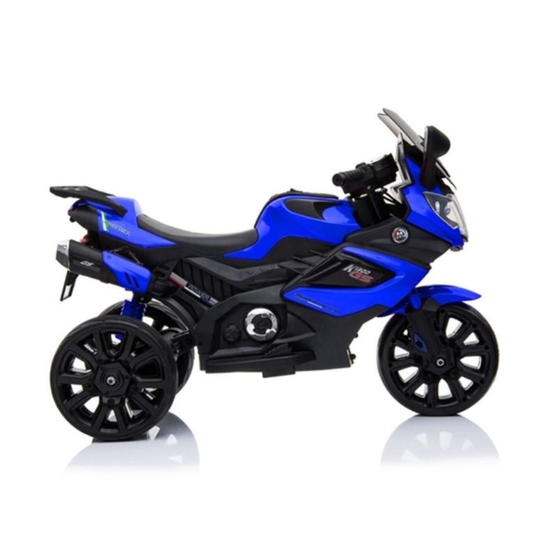 Moto Elétrica Infantil Mini Motinha Motorizada Azul Carretinha